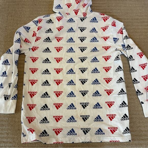 Adidas Multicolor Logo Hoodie kids size S - Picture 7 of 7